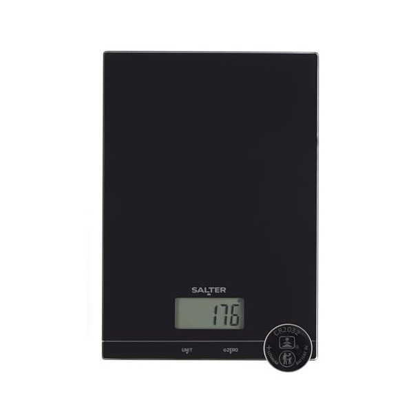 Salter Balance de cuisine électronique – Balance de cuisson numérique, fonction d’ajout et de pesage de tare, écran LCD, mesu