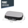 Lacor - 61726 - Balance numérique double ultra-précision, fonction tare, acier inoxydable, 24x20 cm, deux surfaces de pesée, 