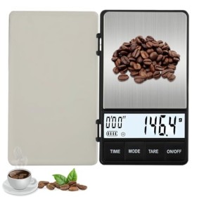 SPORWAY Balance à café numérique avec minuteur 1000 g/0,1 g - Balance de cuisine numérique avec écran LCD - Balance de cuisin