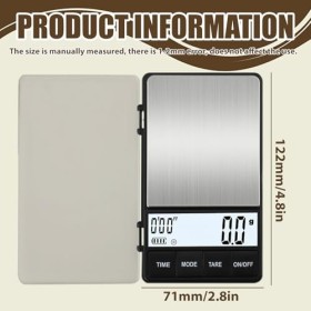 SPORWAY Balance à café numérique avec minuteur 1000 g/0,1 g - Balance de cuisine numérique avec écran LCD - Balance de cuisin