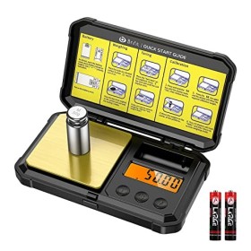 Ankilo Balance 0,01 g, mini balance numérique de poche avec poids Cal, balance alimentaire de voyage portable de haute précis