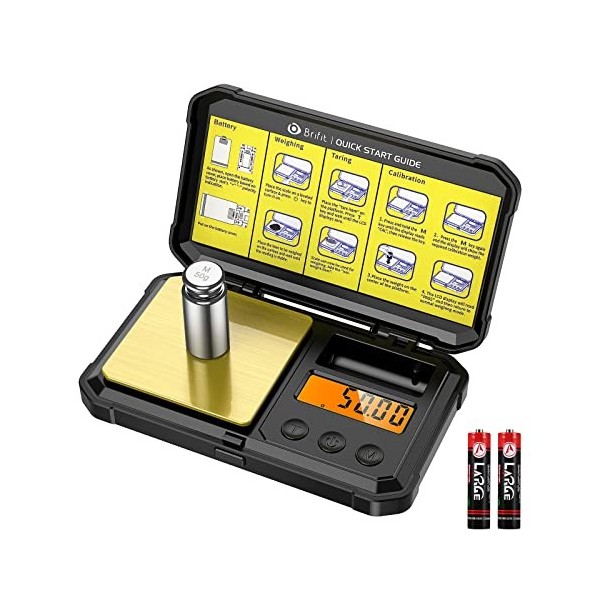 Ankilo Balance 0,01 g, mini balance numérique de poche avec poids Cal, balance alimentaire de voyage portable de haute précis