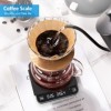Brifit Mini Balance à Café, Balance de Cuisine avec Minuterie, Balance à Espresso 2kg/0.1g, Balance de Précision avec 3 Unité