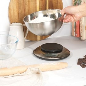 Salter Balance De Cuisine Avec Bol – Mesure Multiple, Mesure Du Liquide, Capacité Maximale De 5kg/11lb, Bol En Acier 2L, Écra