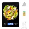 Howeifull Balance de cuisine numérique USB C, 15 kg Haute précision 1 g Avec grande surface de pesée, 5 unités, Écran LCD - N