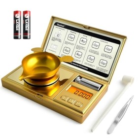 Muaket 0,001g x 50g Balance de Precision, Mini Balance Milligrammes avec Poids Détalonnage, Balance de Poche pour Peser les 