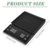 GOEDCH Balance à café numérique avec minuterie : balance à café numérique rechargeable par USB, 3 kg/0,1 g, balance de cuisin