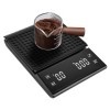 WIYETY Balance à café numérique avec minuterie : balance à café rechargeable avec 0,1 g de haute précision, balance à express