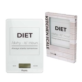 Fisura - Balance de cuisine numérique "diet" blanche. Balance électronique originale de 5 kg/11 lbs. Balance alimentaire mult