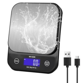 3T6B Balance de cuisine numérique, 5kg/0,1g Balance ménagère numérique de haute précision avec grande balance alimentaire en 