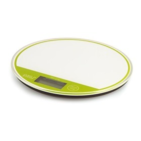 EASY MAKE KU6096/2WEB Balance Digitale Ronde Plastique/Verre Vert 18 x 1, 70 cm