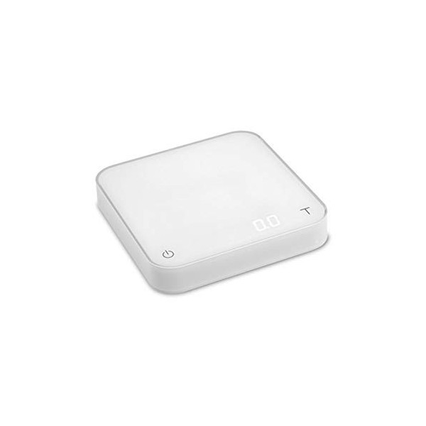 Acaia Balance Connectée Pearl - Couleur Blanche Nacrée - Slow Coffee Barista - Gestion Grammage, Temps, Débit dInfusion