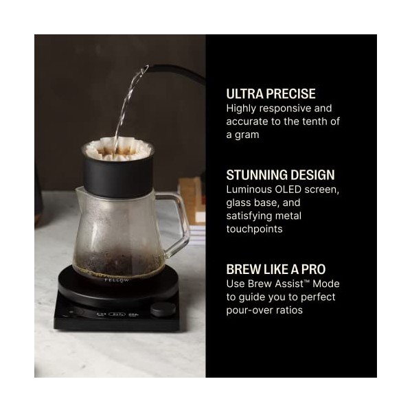 Balance à café numérique Fellow Tally Pro Studio - Balance de précision avec plateau en verre - Balance de cuisine numérique