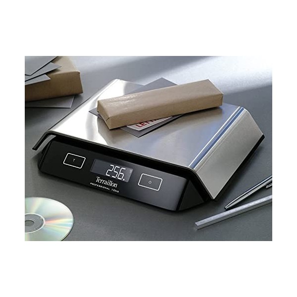 TERRAILLON - SUPREME - Balance de cuisine électronique Professionnelle, Large plateau Inox, IP52, Grand écran LCD, Capacité 1