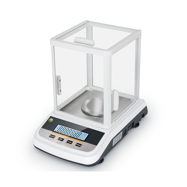 Balance de Precision 0,001 g, Balance Électronique de Laboratoire de Haute Précision Équipée dun Pare-vent, Idéale pour lin