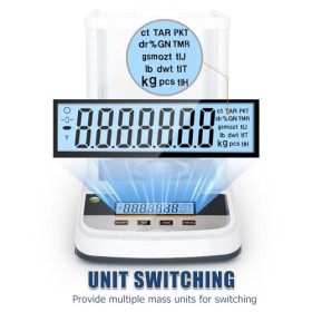 Balance de Precision 0,001 g, Balance Électronique de Laboratoire de Haute Précision Équipée dun Pare-vent, Idéale pour lin