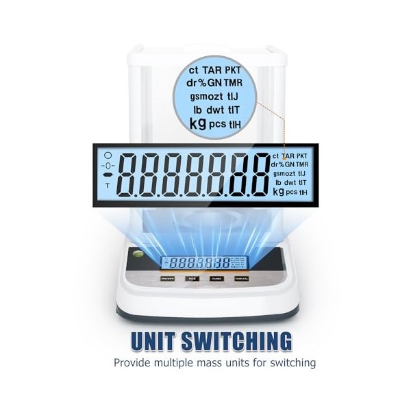 Balance de Precision 0,001 g, Balance Électronique de Laboratoire de Haute Précision Équipée dun Pare-vent, Idéale pour lin