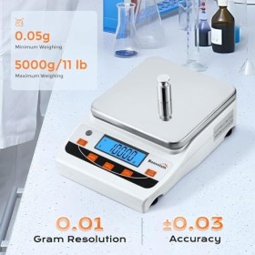 Bonvoisin Balance de laboratoire 5000g x 0,01g Balance de laboratoire précision scientifique précision 0,01 gramme Balance d