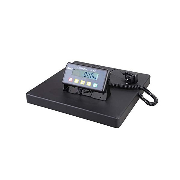 G & G PSB Balance numérique solide pour colis, en fonte daluminium, surface de pesage 40 × 40 cm, fonctionnement sur piles p