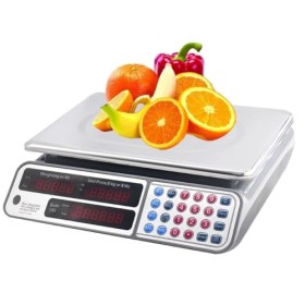 MOKEKA Balance électronique professionnelle 40 kg – Haute précision, écran LED, plat en acier inoxydable, balance de banc idé