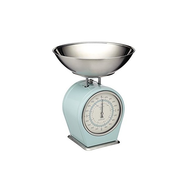 Living Nostalgia Kitchencraft Balance de Cuisine Mécanique, Sauge Anglaise, 25 X 25 X 30 cm