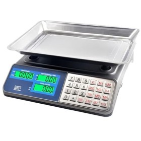 VOLTIX Balance électronique professionnelle de 5 g à 40 kg avec division de 5 g - Balance alimentaire avec batterie, écran LC