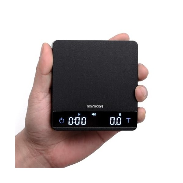 Normcore Balance à café avec minuterie, balance à expresso, balance barista, échelle de café, 2000 g x 0,1 g, balance de préc