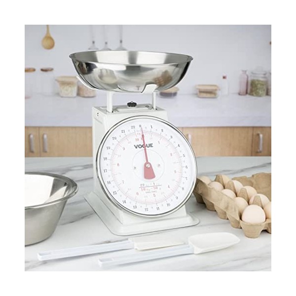 Vogue Échelle de cuisine Bol Top 10kg/22lbs - Grad. 50g/1oz