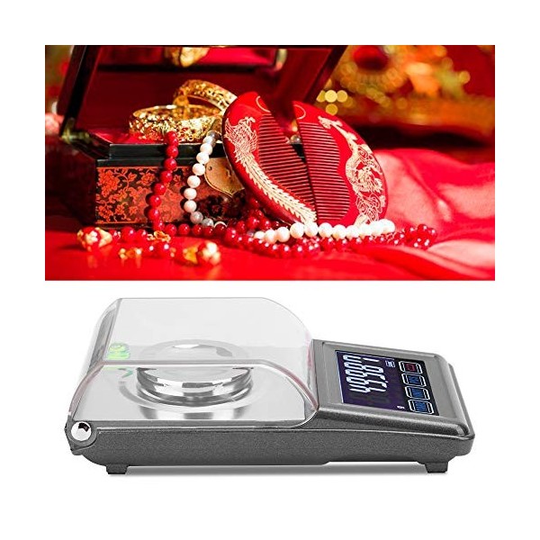 Échelle, Jarchii Balance électronique, 0.0001g 50g g/ct/dwt/ozt/gn/Tl/OZ Balance de balance électronique numérique haute préc