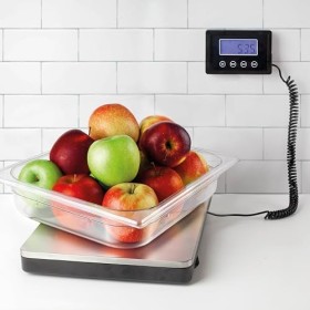 Lacor - 61724 - Balance de Cuisine, Poids de cuisine, Plate-forme de balance portable, Extra plat, Acier inoxydable, Fonction