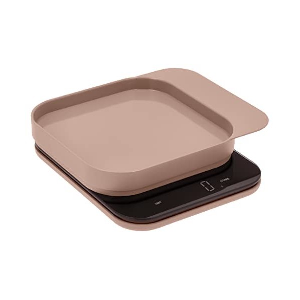 Rosti Mensura Balance de Cuisine - Pèse Aliment - Avec Bol et Fonction Tare - 16,5 x 20,3 x 3,5 cm, Rouge