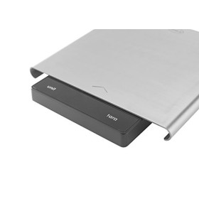 RÖSLE Balance de Cuisine Numérique avec Mécanisme Coulissant, Balance Numérique Haut de Gamme avec Surface de Pesée en Acier 