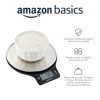 Amazon Basics Balance de cuisine numérique, sans bisphénol A, en acier inoxydable avec affichage LCD piles fournies , Noir