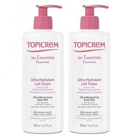 Topicrem - Ultra Hydratant Lait Corps - Hydrate 48h, Relipide, Protège la Peau - Texture Onctueuse, Odeur Délicate - Crème Hy