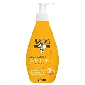 Le Petit Marseillais Lait Corps Hydratant, Nutrition, au Beurre de Karité, Amande et Huile dArgan, Pour Peaux Très Sèches, 2