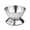 Girmi PS85 Échelle de Poids Électronique de Cuisine, 1 g - 5 kg, Température Environnement, Tare, Minuteur, Acier INOX