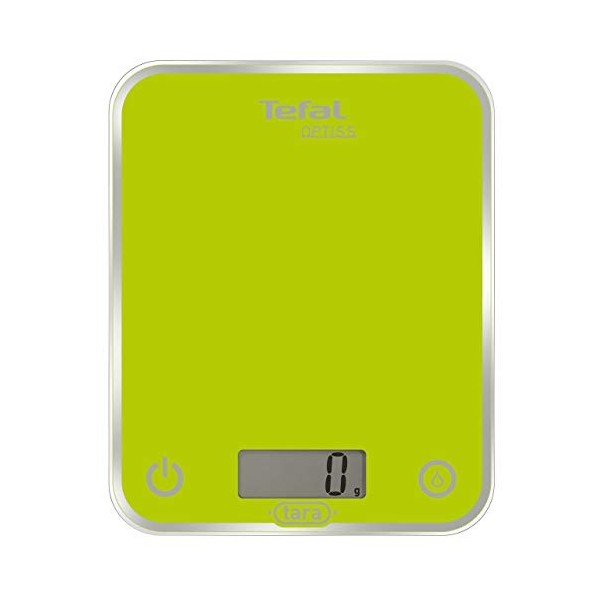 Tefal BC5002V2 Balance de cuisine électronique Optiss 5kg/1g Fonction de tare Conversion Écran LCD liquide Anis Vert