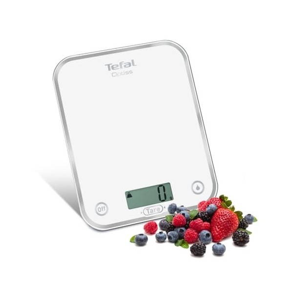 Tefal BC5002V2 Balance de cuisine électronique Optiss 5kg/1g Fonction de tare Conversion Écran LCD liquide Anis Vert