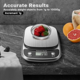 GRAM PRES Balance de cuisine numérique professionnelle 10 kg/1 g pour perte de poids, régime, pâtisserie, plate-forme de pesé