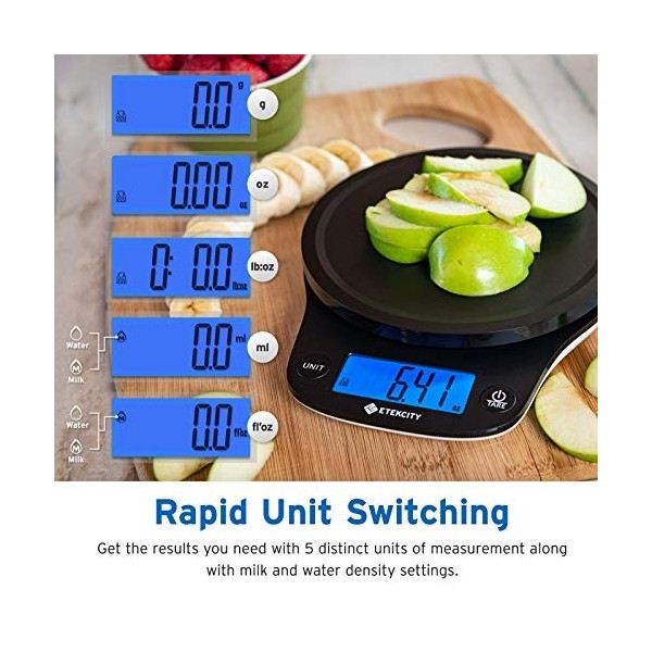 Etekcity Balance de cuisine de 0,1 g, poids numérique en grammes et Oz pour la cuisine, la pâtisserie, la préparation des rep