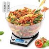 Duronic KS6000 BK Balance de Cuisine dune capacité de 5 kg | Précision à 1 g | Bol de 2 litres inclus | Large écran rétroécl