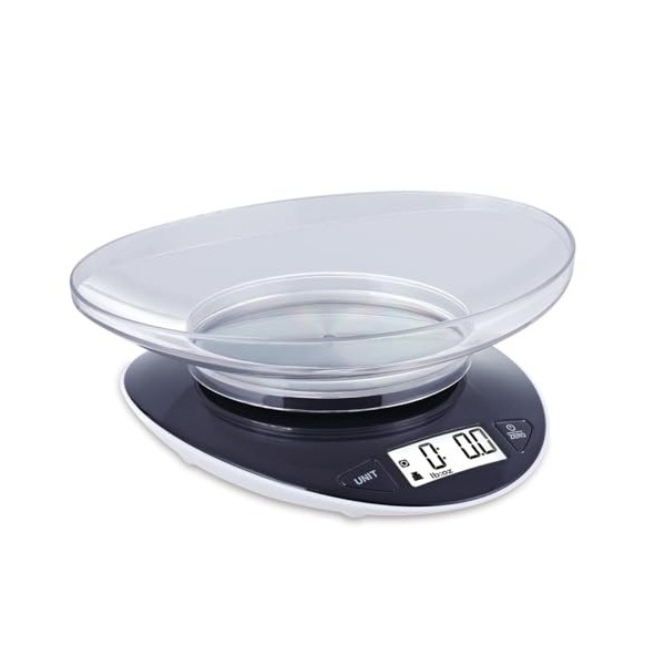 SENSSUN Balances de cuisine numériques Balances électroniques pour aliments avec grand écran LCD noir 