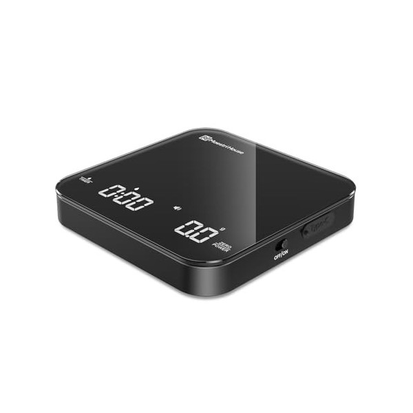 Maestri House Mini balance à café rechargeable avec minuterie, 2 kg/0,1 g, échelle précise pour expresso et café verseur, bal