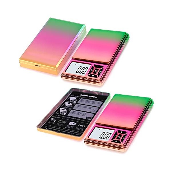 GRAM PRES Balance numérique de poche 300g/0.01g de précision，Petite balance à poudre pour bijoux Gram et Oz avec poids de 50g