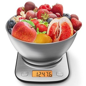 GRAM PRES Balance de cuisine digitale Poids Grammes et Oz Avec IPX6 Waterproof，Balance de cuisine numérique professionnelle e