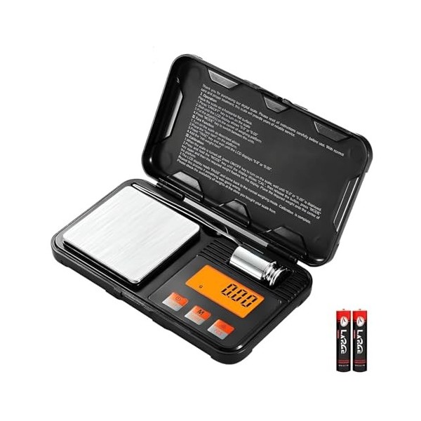 Balance de précision numérique, 200 g x 0,01 g, balance en grammes, poids détalonnage de 50 g, écran LCD, tanite de précisio