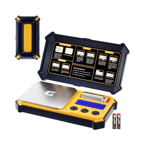 GRAM PRES Balance numérique de poche 300g x 0.01g, petite balance portable de précision, poids numérique en grammes et en onc