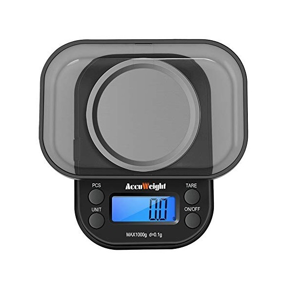 ACCUWEIGHT 255 Mini Balances de Laboratoire Balance de Poche 0,01g de Precision Électronique Balance de Bijoux avec Écran LCD