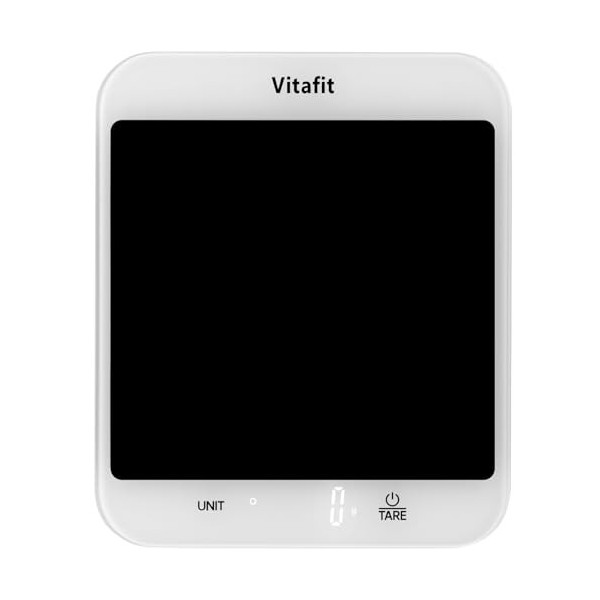 Vitafit 15kg Balance de Cuisine, Usine Professionnelle DEPUIS 2001, 6 Unités et Fonction Tare Acier Inoxydable Smart Digital 