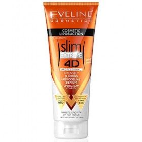 Eveline Cosmetics Slim Extreme 4D Professional Sérum Intensément Amincissant + Remodelant | 250ml | Crème Chaude Amincissante